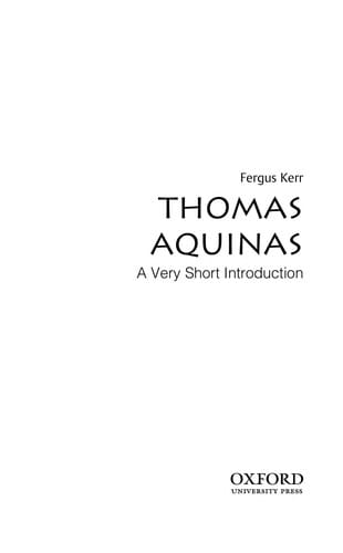 Thomas Aquinas: A Very Short Introduction