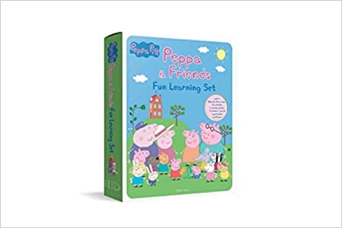 Peppa Pig - Peppa And Friends : Fun Learning Set (with Wipe and Clean Mats, Coloring Sheets, Stickers, Appreciation Certificate and Pen)