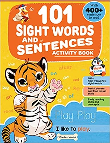 101 Sight Words And Sentence With 400+ Sentences To Read Activity Book For Children