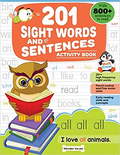 201 Sight Words And Sentence With 800+ Sentences To Read Activity Book For Children