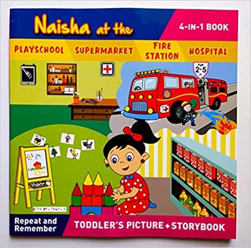Naisha 4 In 1 Naisha At The Playschool Supermarket Fire Station Hospital