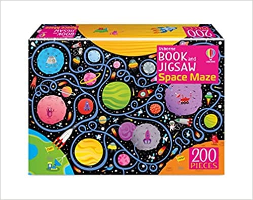 Book And Jigsaw Space Maze