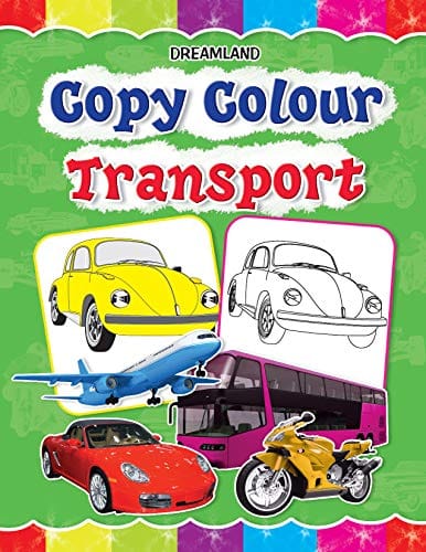 Transport Copy Colour Book For Kids Age 1 -6 Years