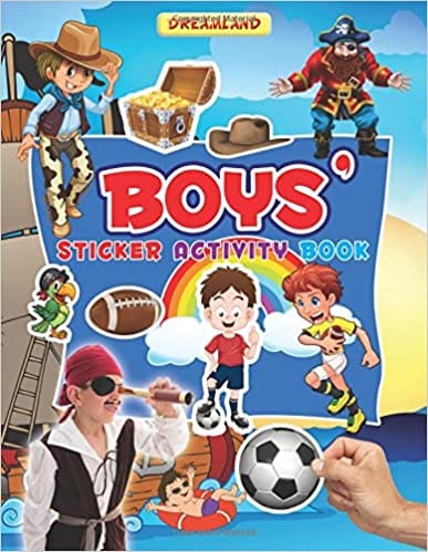 Boys Sticker Activity Book For Children Age 3-6 Years