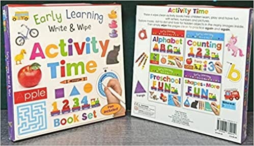 Early Learning Write & Wipe Activity Time Book Set