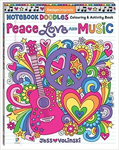 Design Originals Notebook Doodles Peace Love And Music