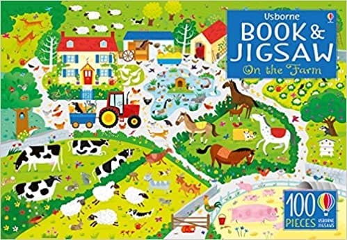 Usborne Book And Jigsaw On The Farm