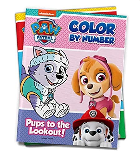 Pups To The Lookout Paw Patrol Color By Number Activity Book