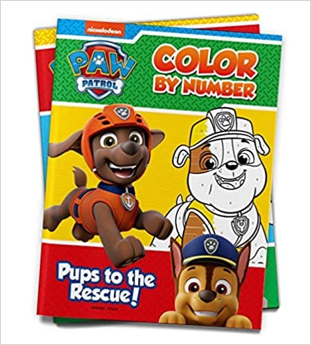 Pups To The Rescue Paw Patrol Color By Number Activity Book