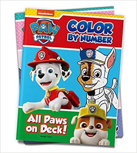 All Paws On Deck Paw Patrol Color By Number Activity Book
