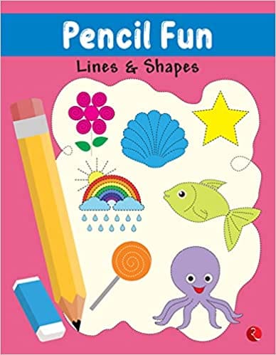 Pencil Fun Lines And Shapes Book Of Pencil Control Practice Pattern Writing (full Color Pages)