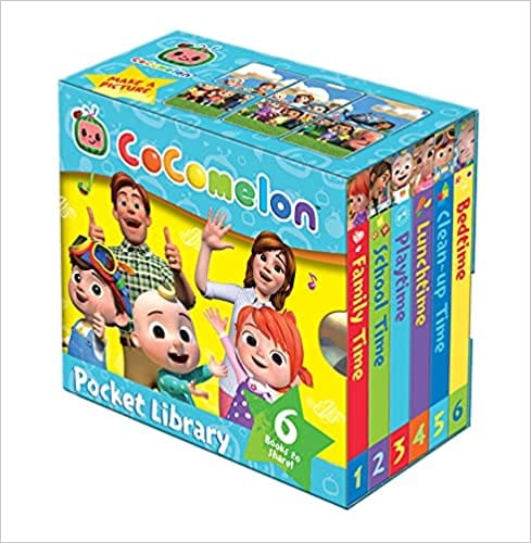 Official Cocomelon Pocket Library 6 Little Books About Jj His Family And Friends
