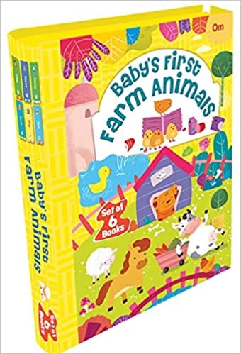 Babys First Farm Animals Cow Duck Dog Hen Sheep And Horse (set Of 6 Books)