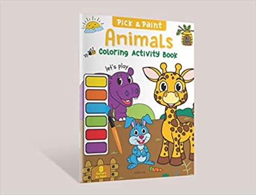 Pick And Paint Coloring Activity Book For Kids Animals