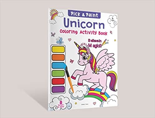 Pick And Paint Coloring Activity Book For Kids: Unicorn