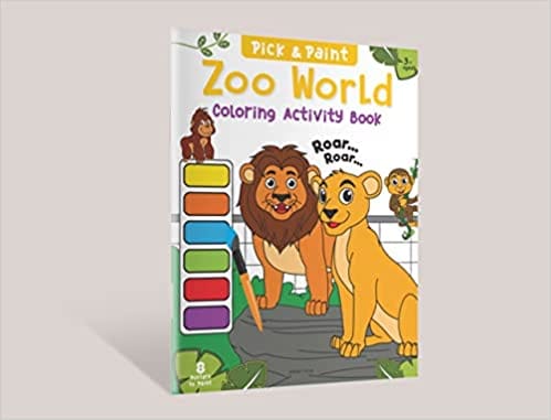 Pick And Paint Coloring Activity Book For Kids Zoo World