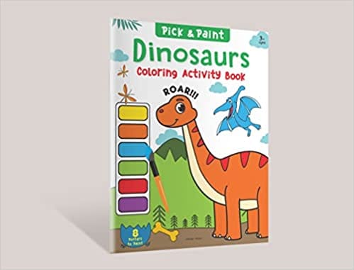Pick And Paint Coloring Activity Book For Kids Dinosaurs