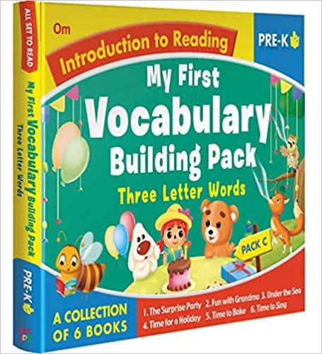 All Set To Read- Level Pre-k- My First Vocabulary Building Pack C (three Letter Words)- Readers- Collection Of 6