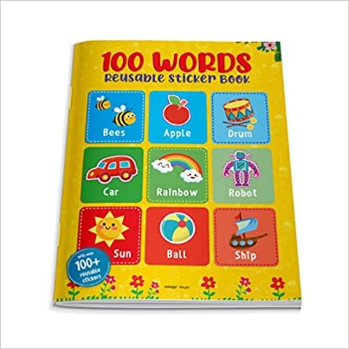 100 Words Reusable Sticker Book For Children