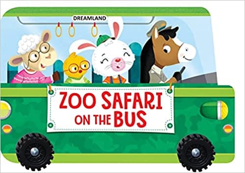 Zoo Safari On The Bus- A Shaped Board Book With Wheels