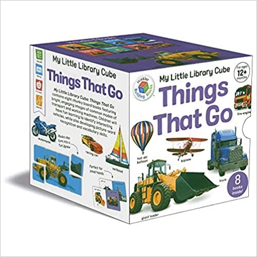My Little Library Cube Things That Go 8 Chunky Board Books Set Early Learning
