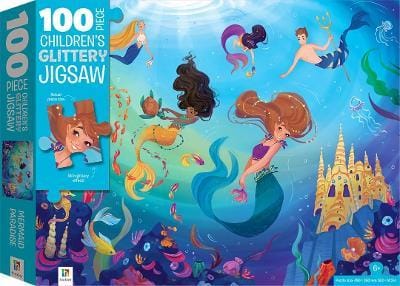 100-piece Childrenaeuro (tm)s Glittery Jigsaw Mermaid Paradise
