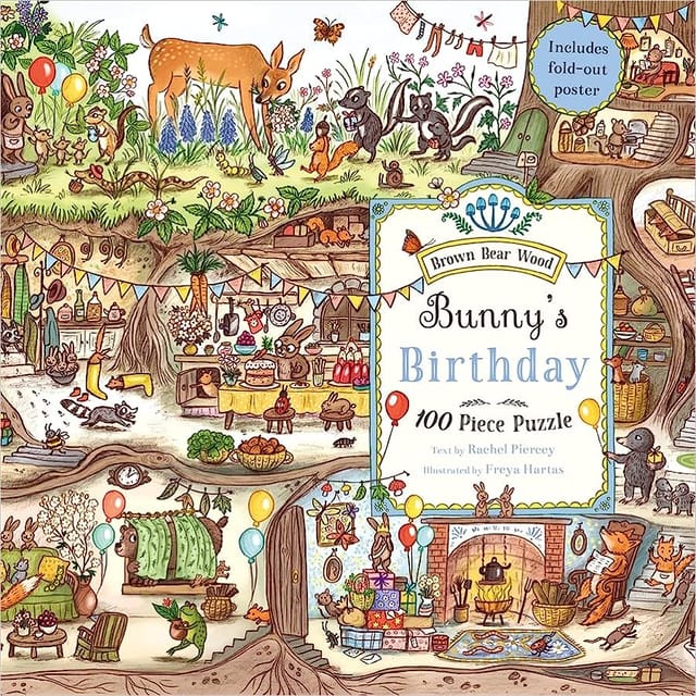Bunnys Birthday Puzzle A Magical Woodland (100-piece Puzzle) (brown Bear Wood)
