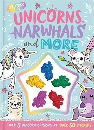 Unicorns, Narwhals And More (shaped Crayon Bumper Colouring)