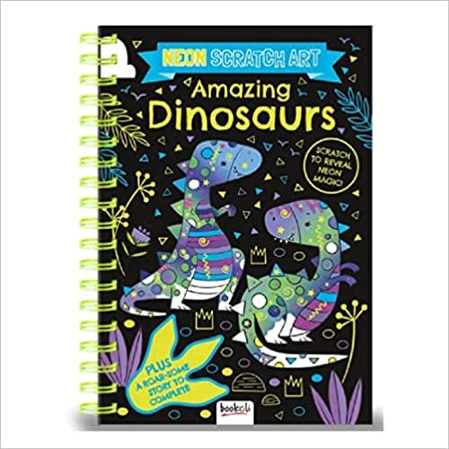 Amazing Dinosaurs Neon Scratch Art