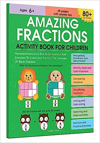 Amazing Fractions Activity Book For Children