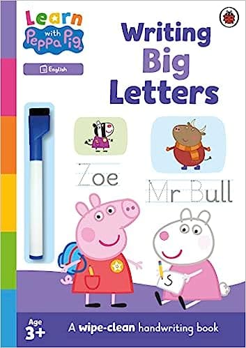 Learn With Peppa Writing Big Letters Wipe-clean Activity Book
