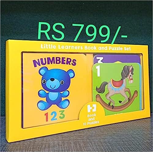 Little Learners Book And Puzzle Set Numbers 1 2 3