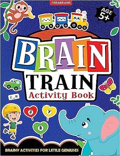 Brain Train Activity Book For Kids Age 5+