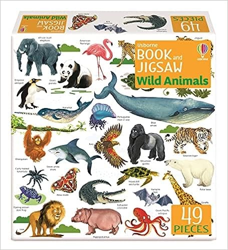 Usborne Book And Jigsaw Wild Animals