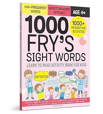 1000 Frys Sight Words Learn To Read Activity Book For Kids