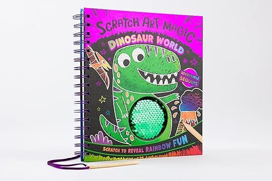 Dinosaur World (scratch Art Sequins)