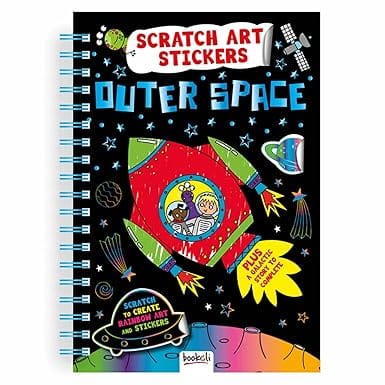 Outer Space Scratch Art Stickers