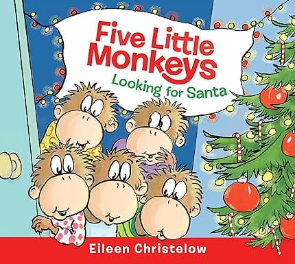 Five Little Monkeys Looking For Santa Board Book