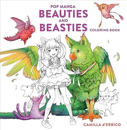 Pop Manga Beauties And Beasties Coloring Book