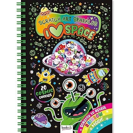 Scratch Art Sparkles I Love Space