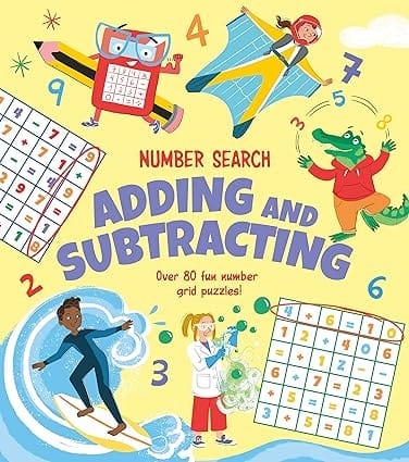 Number Search Adding And Subtracting Over 80 Fun Number Grid Puzzles!