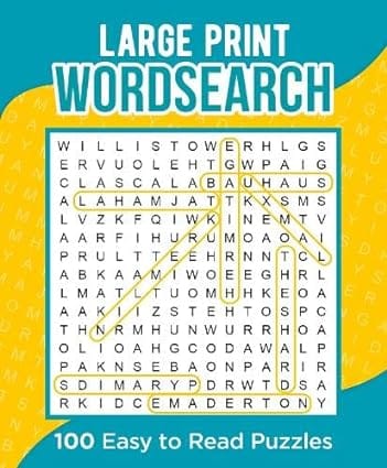 Large Print Wordsearch Easy To Read Puzzles