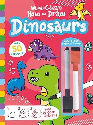 Wipe-clean How To Draw Dinosaurs