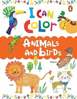 I Can Color Animals And Birds