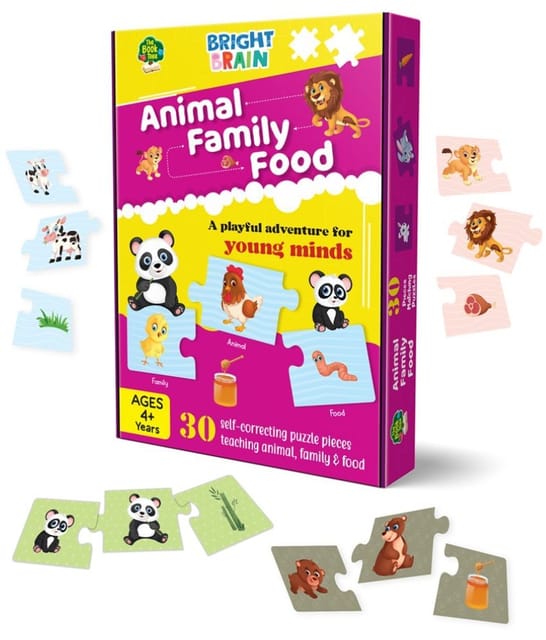 The Book Tree Animals Family Food Puzzle - 20+ Piece Jigsaw Puzzle