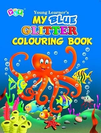 My Blue Glitter Colouring Book