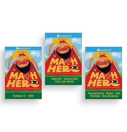 Key2practice Maths Hero Workbook For Class 1 (set Of 3)
