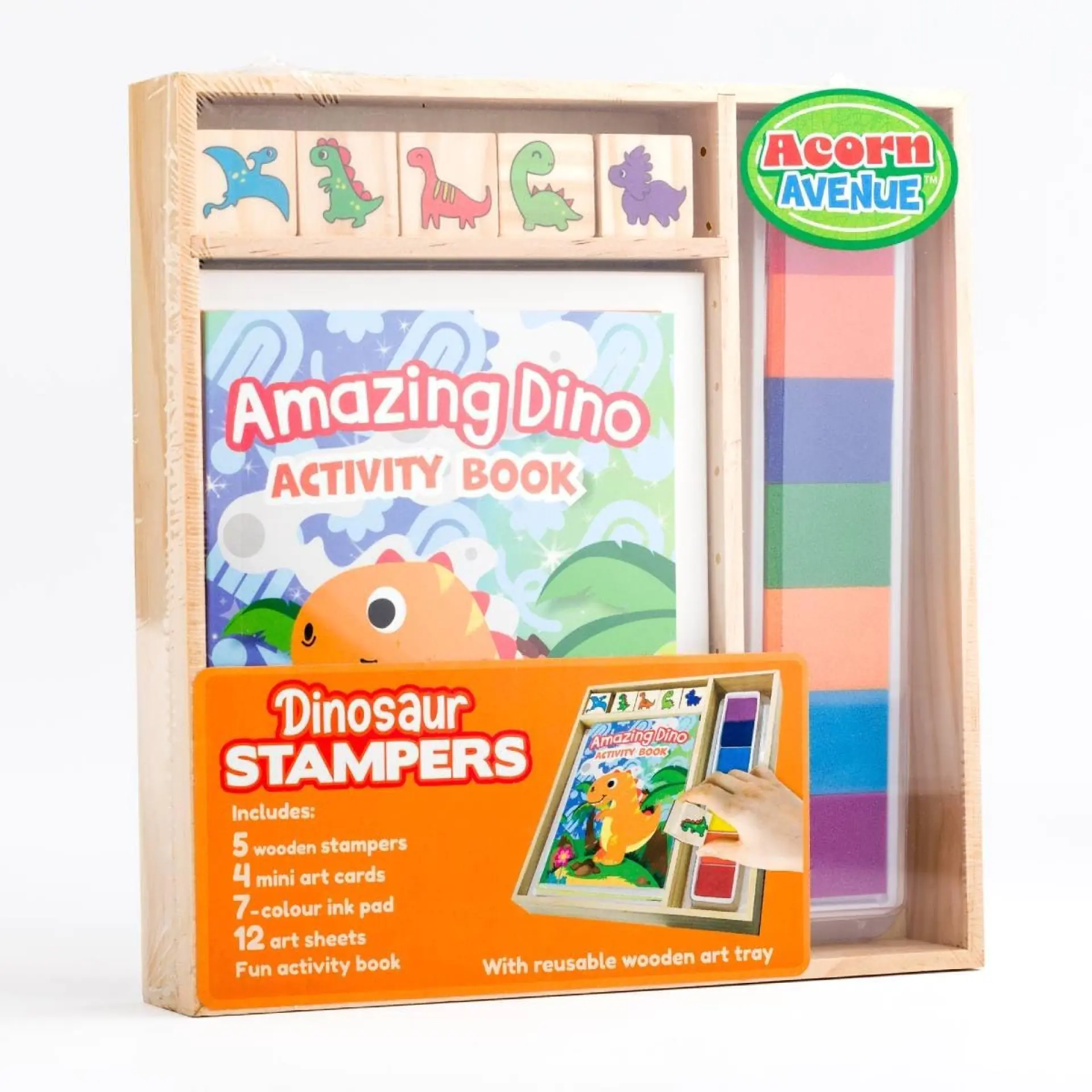 Wooden Dinosaurs Stampers Set
