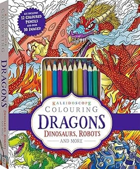 Kaleidoscope Colouring Dragons Dinosaurs Robots And More