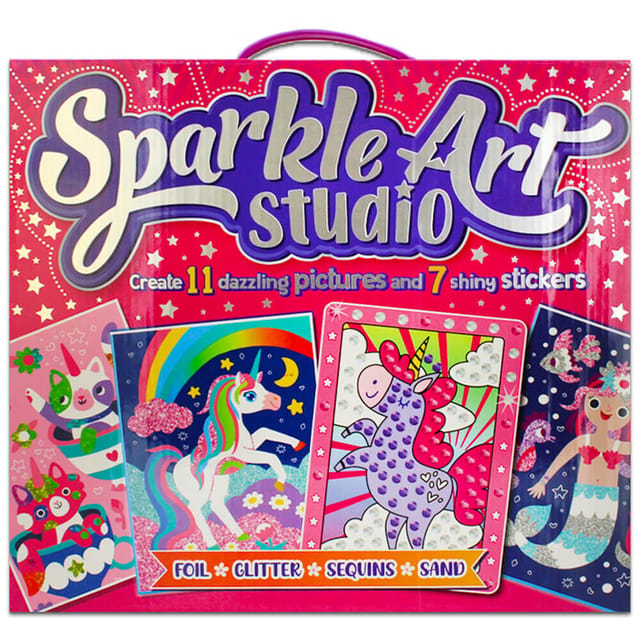 Sparkle Art Studio Create 11 Dazzling Pictures And 7 Shiny Stickers Kit